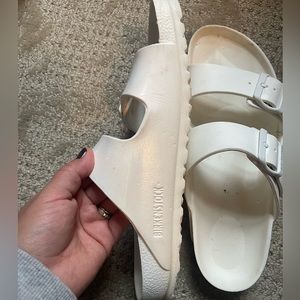 Birkenstock size 10 W white fair condition